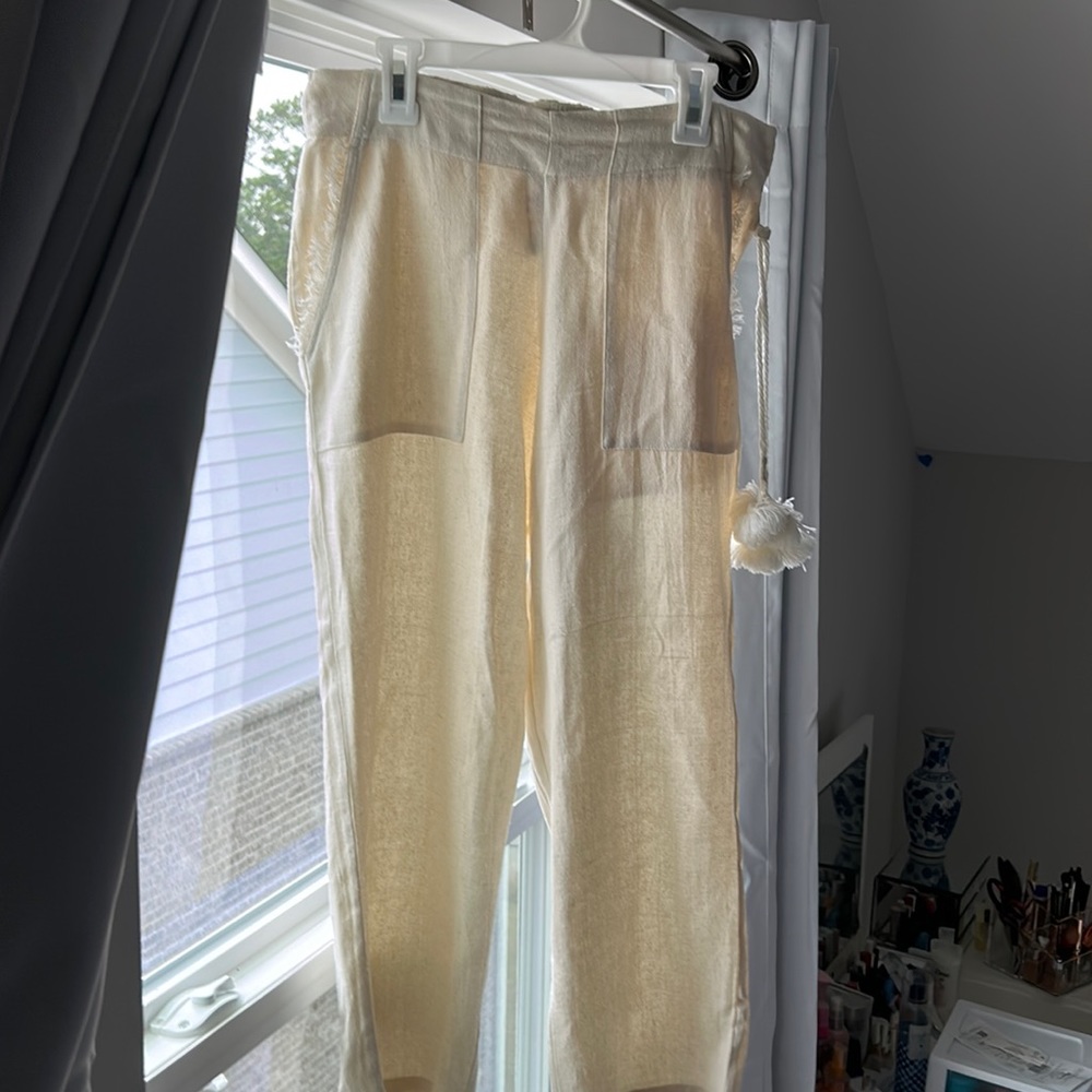 FIGUE White Linen Pants Size XS